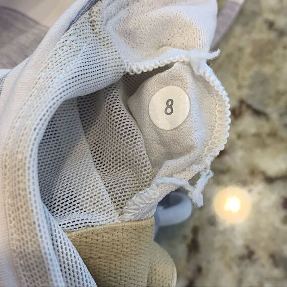 Lululemon  Free To Be Tank Micro Macro Polar Cream Silver Slate Stripes Size 8 - Picture 8 of 8